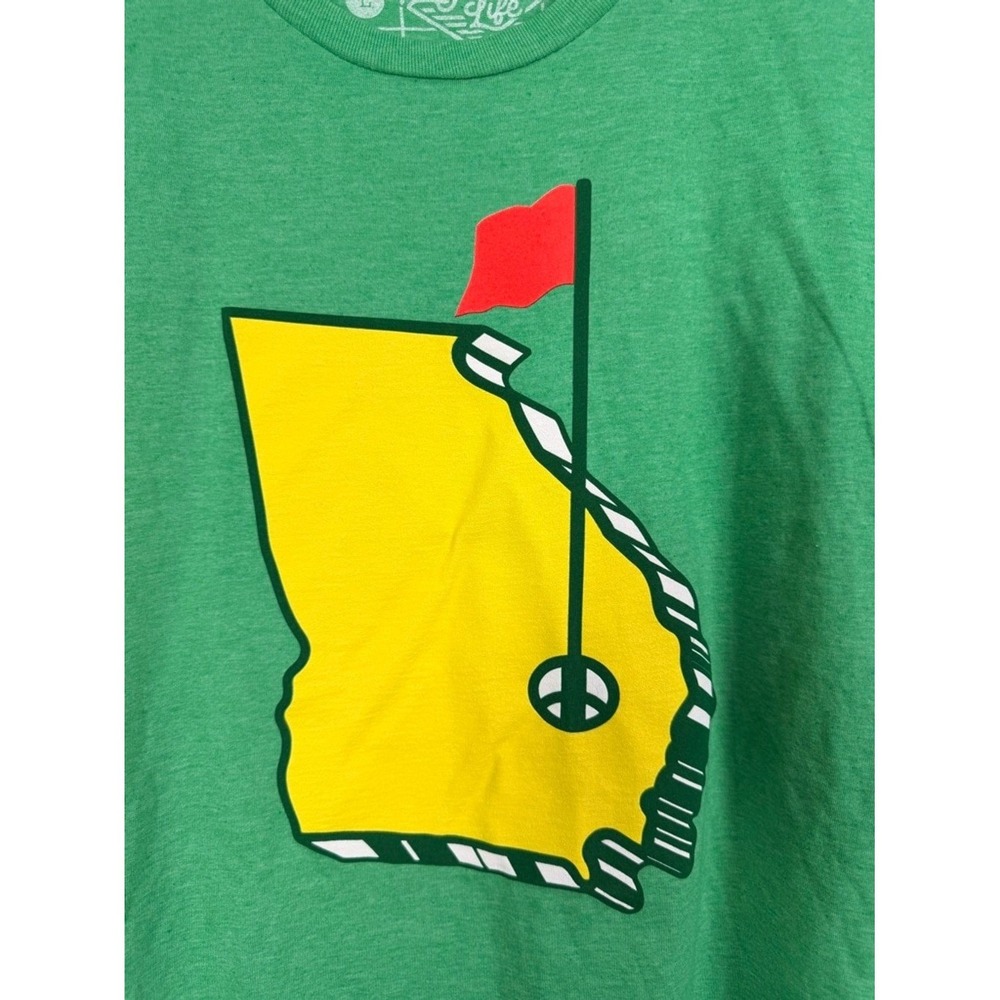 State Life Georgia Golf Augusta Masters T Shirt Green Heather Men's Size Large - Picture 2 of 5